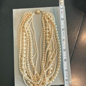 10 strand faux pearl necklace